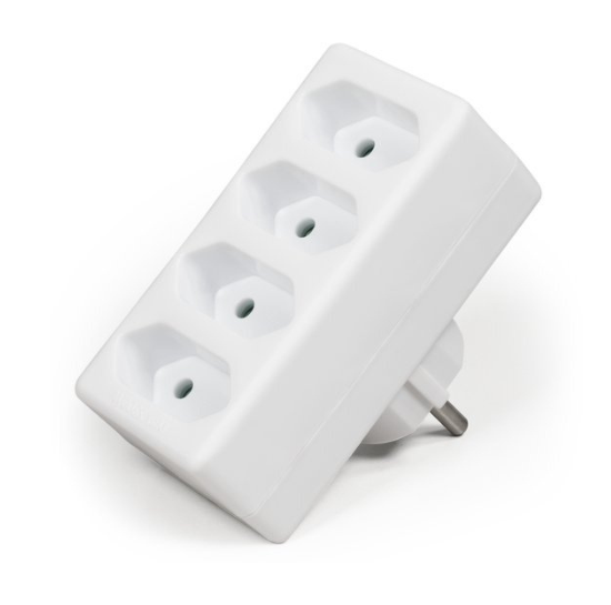 Verdeelstekker  4xEuro stekker