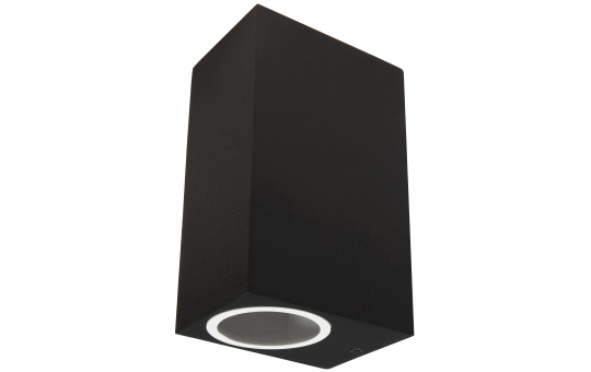 Muurlamp 2x GU10 IP44 - Zwart