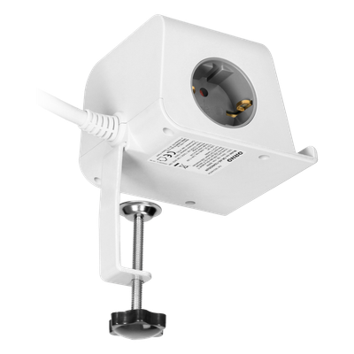 2 Stopcontacten, 2xUSB-A 2xUSB-C QI-Lader 1,4 Meter Kabel Wit
