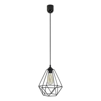 Hanglamp - Industriële look - 60 Watt - 50cm Kabel - Zwart