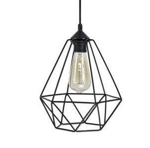 Hanglamp - Industriële look - 60 Watt - 50cm Kabel - Zwart