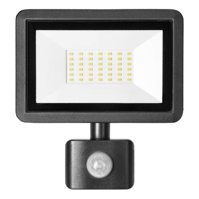 LED - IP44 20W Bewegingsmelder 4000K -2400 lm  Zwart