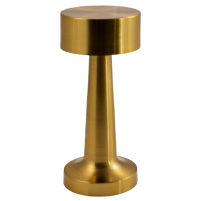 Oplaadbare LED Tafellamp - 21 cm hoog - dimbaar - GOUD