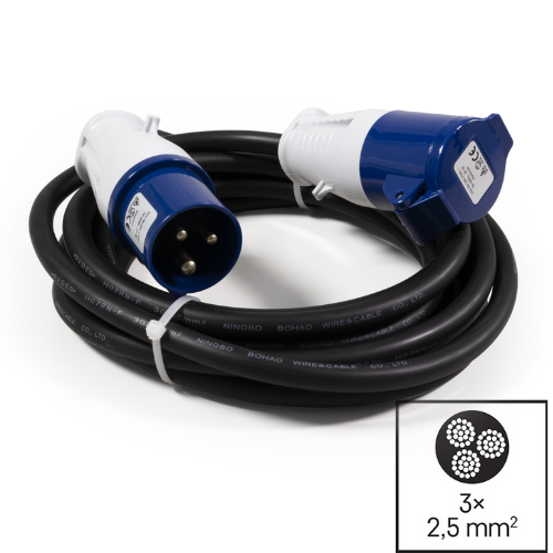 - 10 Meter - CEE-  Verlengsnoer 3x2,5 mm²