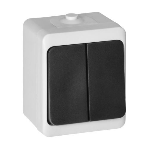 Opbouw  IP54 Serieschakelaar - Lichtschakelaar - Wit/Antraciet