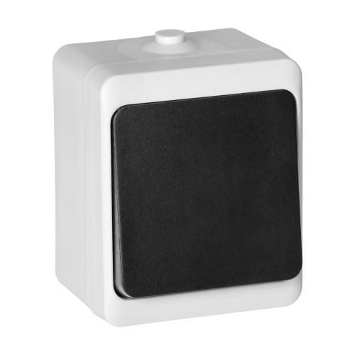 Opbouw IP54 Deurbel-schakelaar  Wit/Antraciet