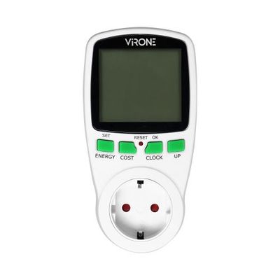 Verbruiksmeter-  LCD-display 3680 Watt - Wit