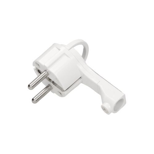 Platte compacte haakse stroomstekker - Wit