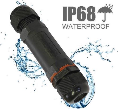 Waterdicht - IP68 - 250Vac, 16A - Stekker 3-polig - Max. 2,5mm²