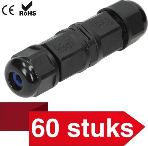 60 Stuks Waterdichte MINI kabelverbinder - 3x1.5mm²-80mm