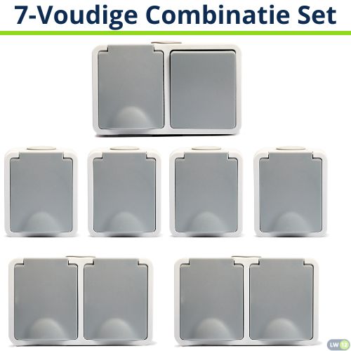 -Set van 7- 2Dubbel WCD + 4Enkel WCD + 1Dubbel combiH