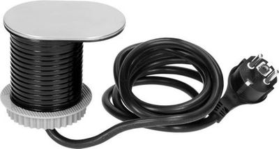 1 stopcontact, 1x USB schuifdeksel 1,9 meter kabel Zilver