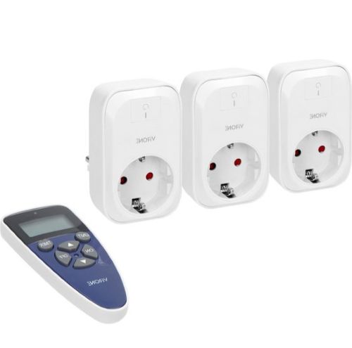 3x Schuko op afstandbediening -Schakelset- max.3000 Watt