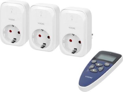 3x Schuko op afstandbediening -Schakelset- max.3000 Watt