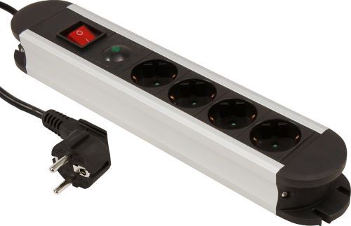 4x stopcontacten overspannings-beveiliging Aan/uit-knop 1.4meter kabel