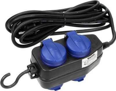 4xStopcontacten 10Meter kabel IP44
