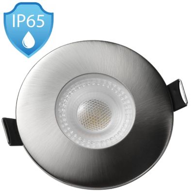 Inbouwspot LED  IP65 - Ø88 mm - 3000K - 450 Lm Geborsteld Staal