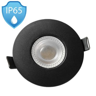 Inbouwspot LED  IP65 - Ø88 mm - 3000K - 450 Lm Zwart