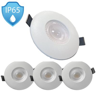 Set van 4 - Inbouwspot LED IP65 - Ø88 mm - 4000K - 450 Lm Wit