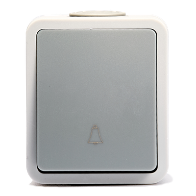 Opbouw Deurbel Schakelaar - IP54 Drukknop  - Grijs