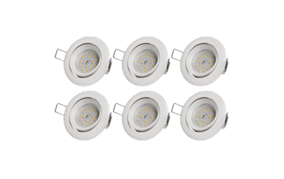 6-Pack Inbouwspots LED IP20  Ø75MM 3000K - 400 lm  Wit