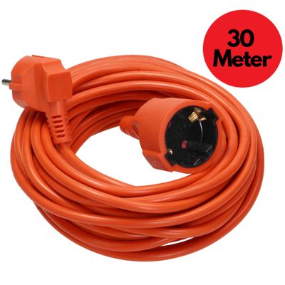 30 Meter Verlengsnoer -   3x1,0 mm²
