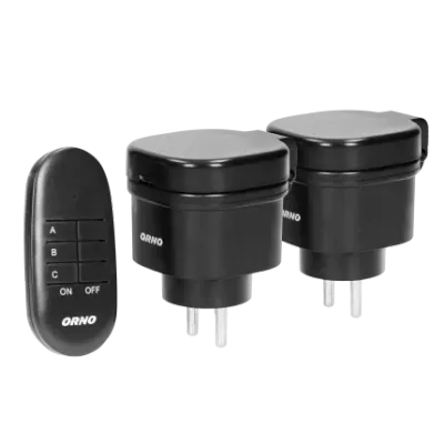 2x Schuko op afstandbediening -Schakelset- max.3000 Watt IP44