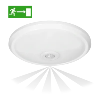 LED Plafonniëre met Noodaccu en Bewegingssensor - Noodverlichting - 4000K - 800lm - 12W/230V