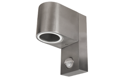 Muurlamp 1x GU10 IP44 - Geborsteld Aluminium