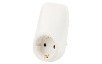 1 x Schuko 2xUSB-A Randaaarde -Wit