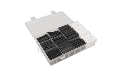 Krimpkous assortiment - Lijmvoering - Waterdicht - Marine toepassingen - 300 delig - 45mm - Zwart/Wit