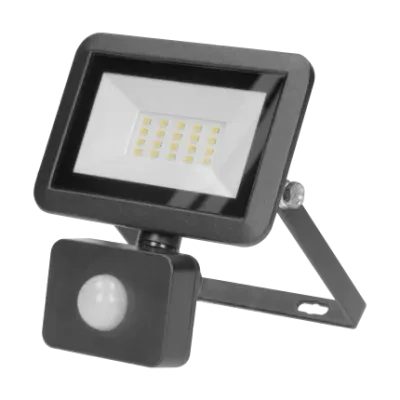 LED - IP44 20W Bewegingsmelder 4000K -1600 lm  Zwart