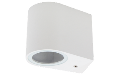 Muurlamp 1x GU10 IP44 - Downlight Wit