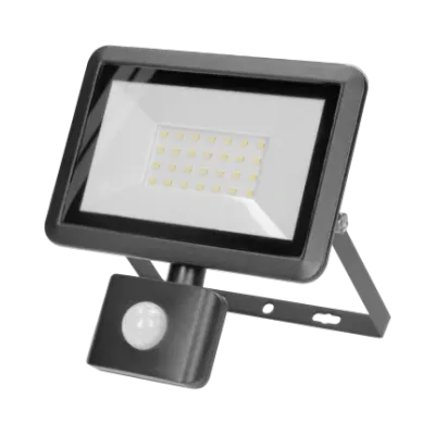 LED - IP44 20W Bewegingsmelder 4000K -2400 lm  Zwart