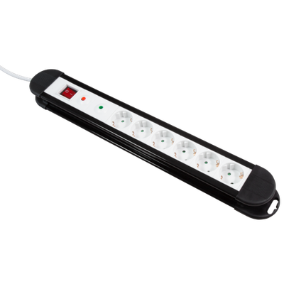 6x Stopcontact Aan/uit-knop Overspannings-beveiliging 1,4meter snoer