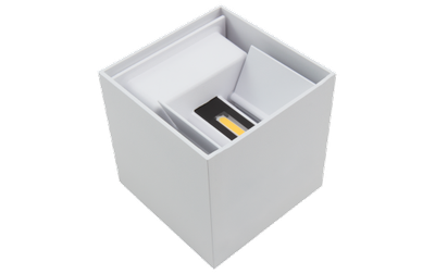 Muurlamp  Downlight  IP54 - 2x3 Watt 3000K Wit