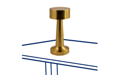 Oplaadbare lamp met led verlichting - Goud