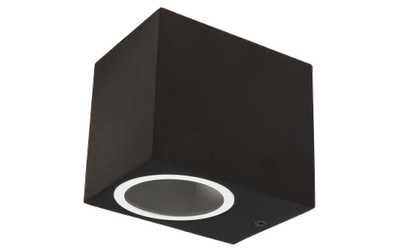 Muurlamp 1x GU10 IP44 - Zwart