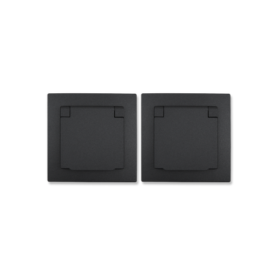 2-Pack 1xStopcontact  -IP44 - 250V -Antraciet