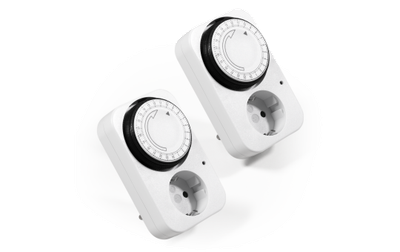 2-Pack - Tijdschakelaar 24uur-instelbaar -230V- Analoog