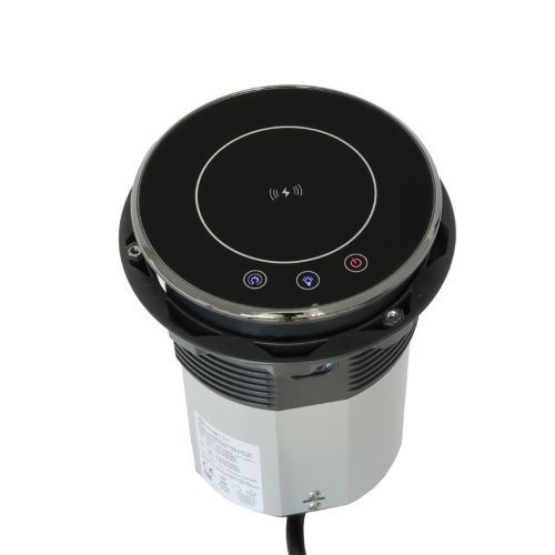 Vol-Automatisch Qi-Lader - 3 stopcontacten - USB-A&amp;C - Zwart