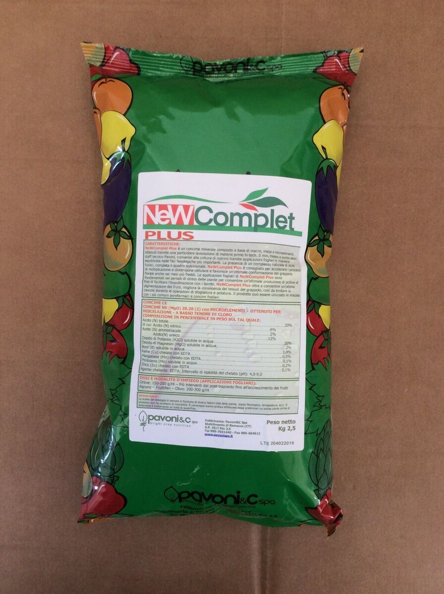New Complet Plus - Concime Minerale Con Microelementi - Pavoni - Conf. 2,5 Kg