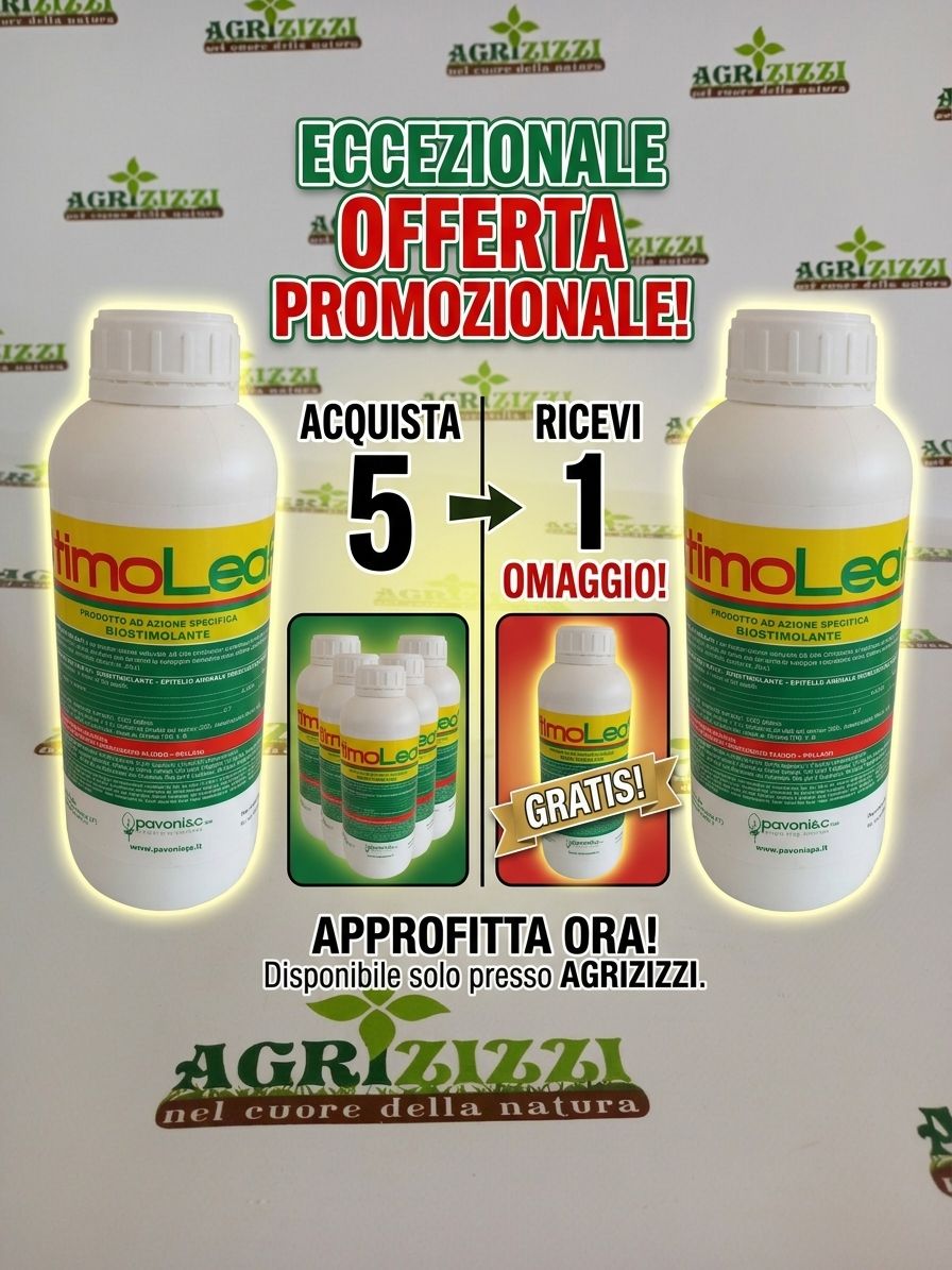 5 PZ STIMOLEAF - BIOSTIMOLANTE - CONCIME ORGANICO FLUIDO - CONF. 1 LT