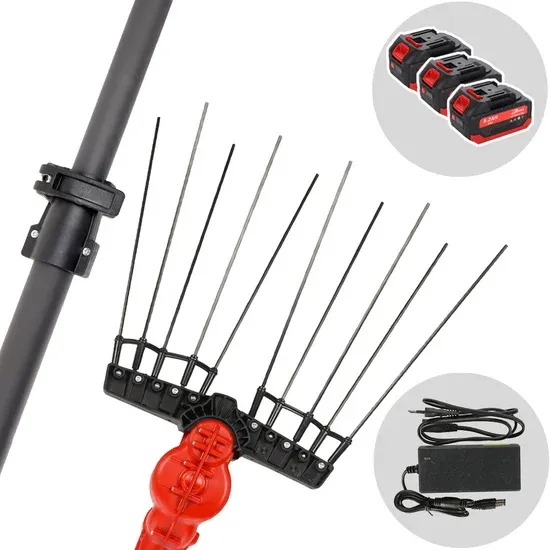 Aima Twigo Cordless - Abbacchiatore elettrico 195/300cm a batteria a litio 3x 21V 5.2Ah - Asta Fissa in Ergal