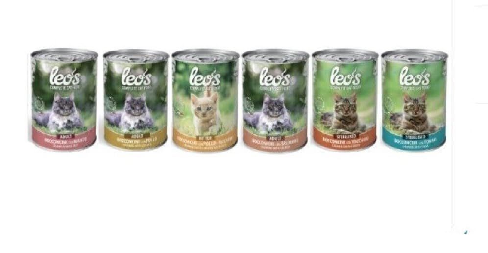 MONGE LEO'S CIBO COMPLETO PER GATTI - 24 LATTINE MISTE DA 415GR CADAUNO