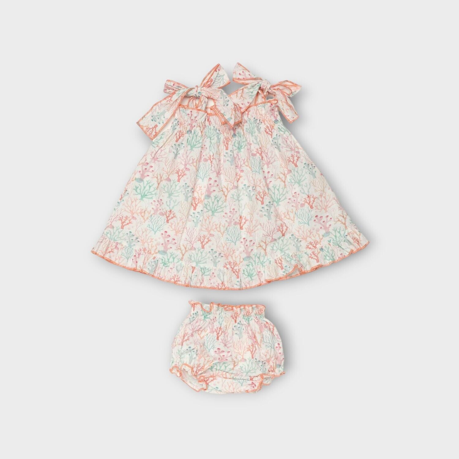 VESTIDO ENGOMADO BRAGA CORALES