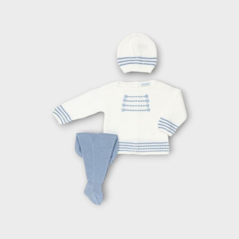 CONJUNTO 3P RAYADO BOTONES