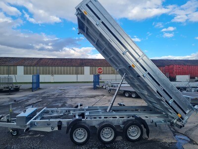 Martz Autoanhänger Dreiseitenkipper Kipper 4,05m x 2,0m 3,5t Stahlbordwände mit E-Pumpe⭐NEU⭐