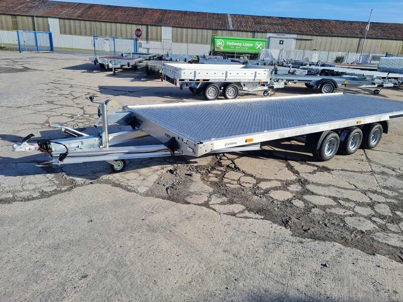 Autoanhänger Autotrailer Plattform Hochlader 6,0m x 2,11m 3,5t komplett aus Aluminium 3-Achsen⭐NEU⭐