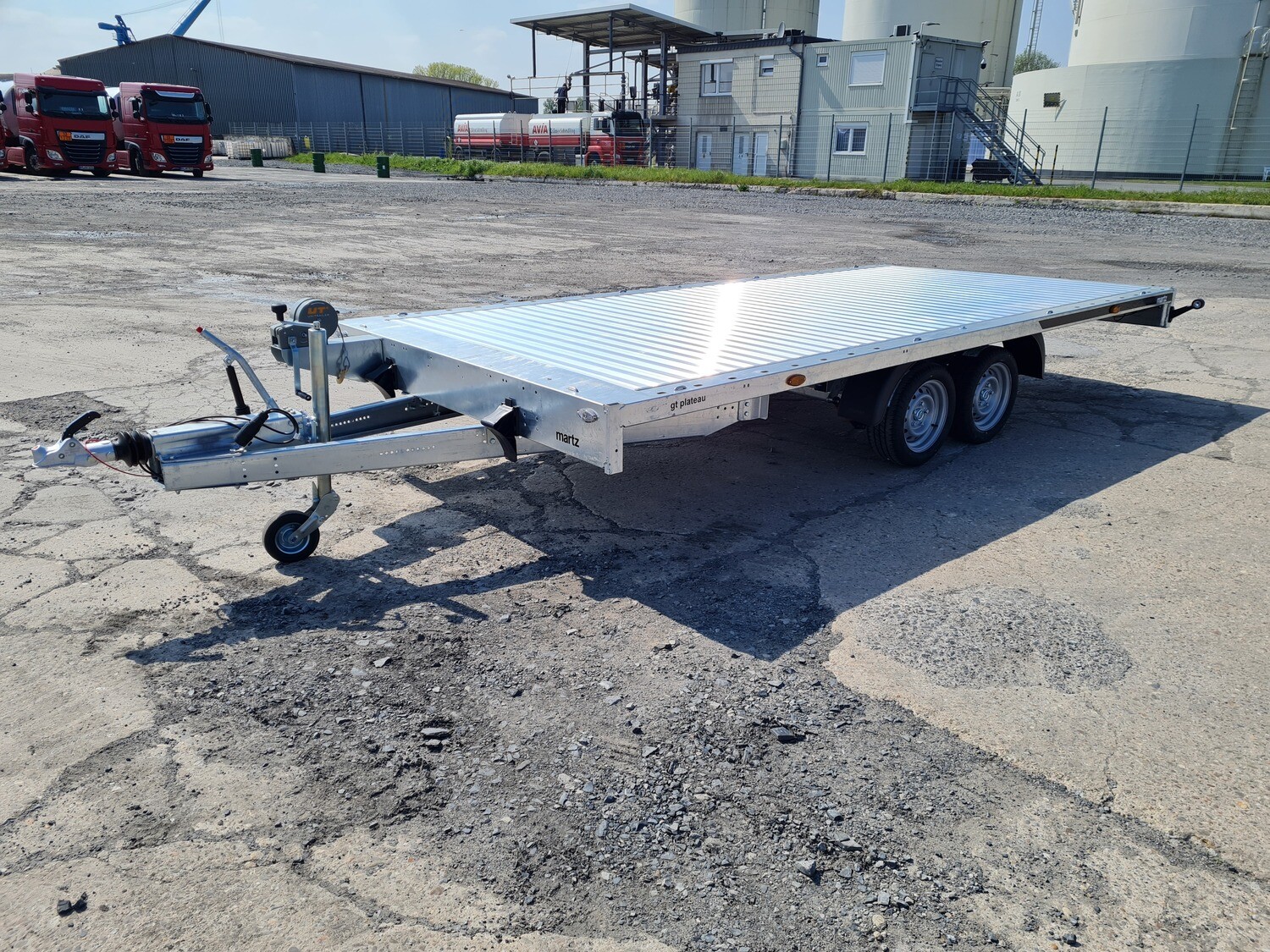 Autoanhänger Autotrailer Plattformanhänger Hochlader 4,5m x 2,11m 3,5t mit Aluboden⭐NEU⭐